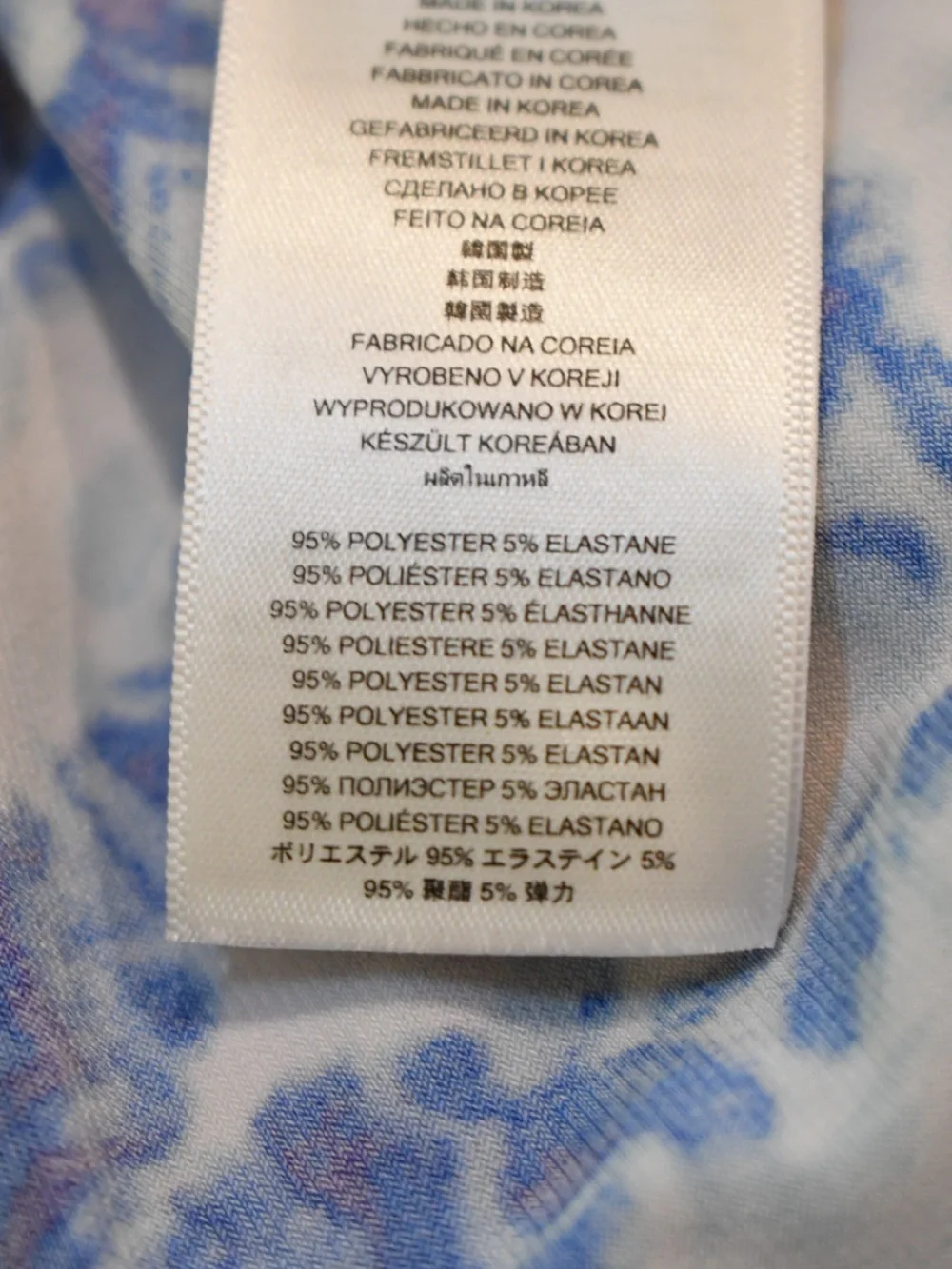 Michael Kors Blue & White Printed 3/4 Sleeve Mini Shift Dress P/M